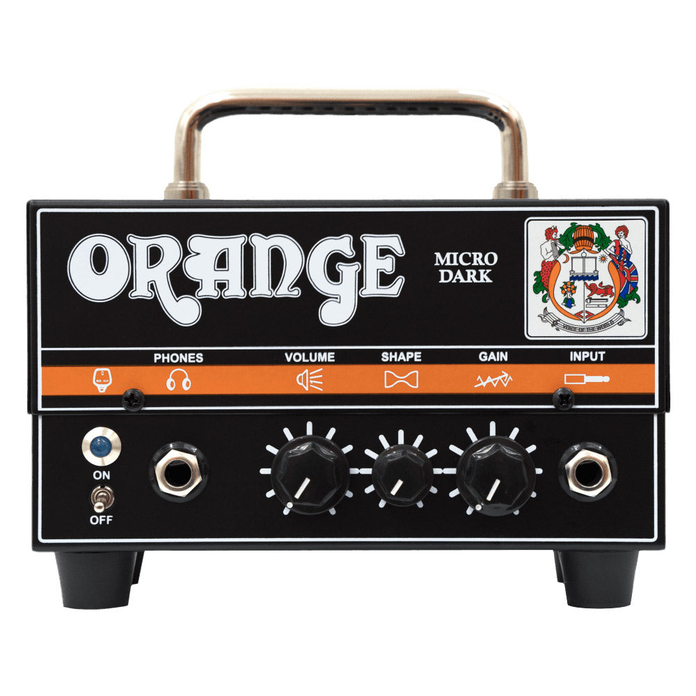 Orange Micro Dark Guitar Amp Head Front ; Orange Micro Dark Guitar Amp Head Angle ; Orange Micro Dark Guitar Amp Head Side ; Orange Micro Dark Guitar Amp Head Angle 2