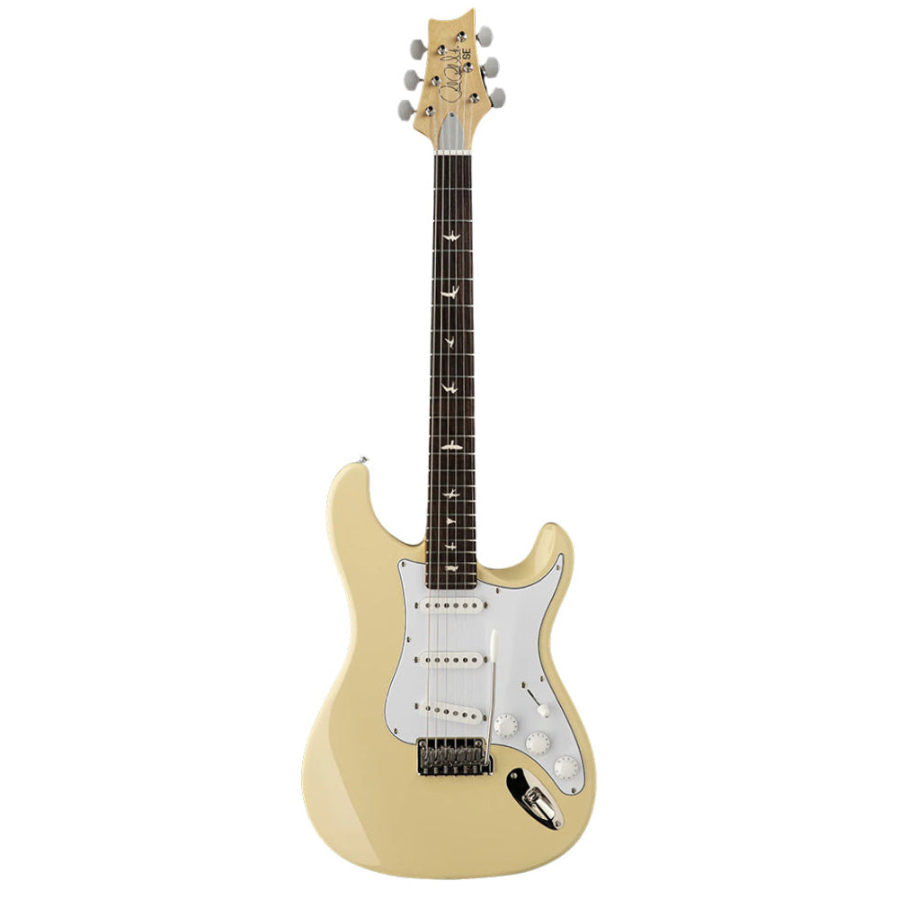 PRS SE Silver Sky Rosewood Moon White Body View ; PRS SE Silver Sky Rosewood Moon White Full View