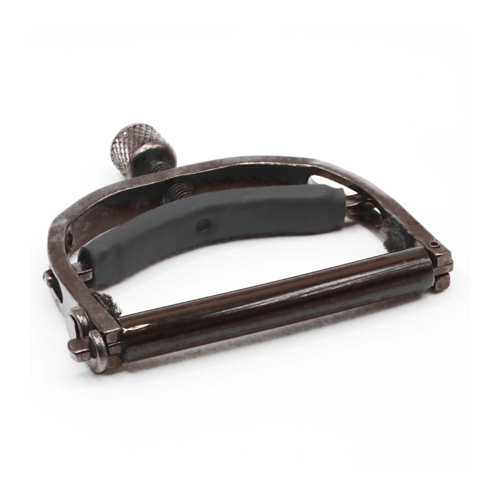 Paige Original 6-String Acoustic Capo Smokey Black Nickel ; Paige Original 6-String Acoustic Capo Smokey Black Nickel Open View ; Paige Original 6-String Acoustic Capo Smokey Black Nickel