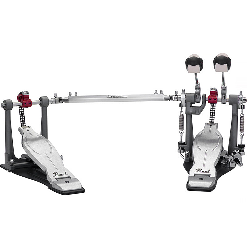 Pearl P1032R Eliminator Solo Red Double Pedal back ; Pearl P1032R Eliminator Solo Red Double Pedal side ; Pearl P1032R Eliminator Solo Red Double Pedal detail