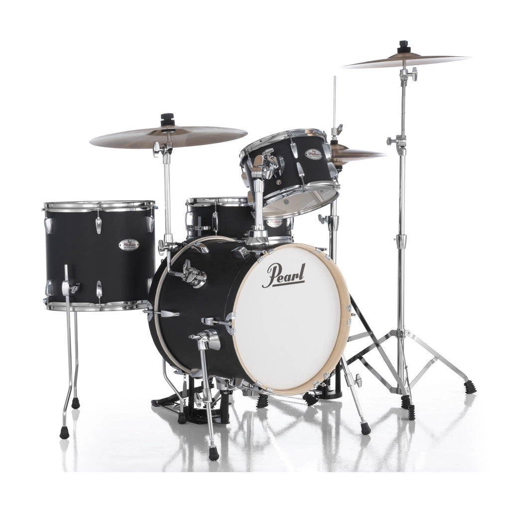 Pearl Midtown 4-Piece Compact Drum Kit w/Hardware (Matte Asphalt Black)