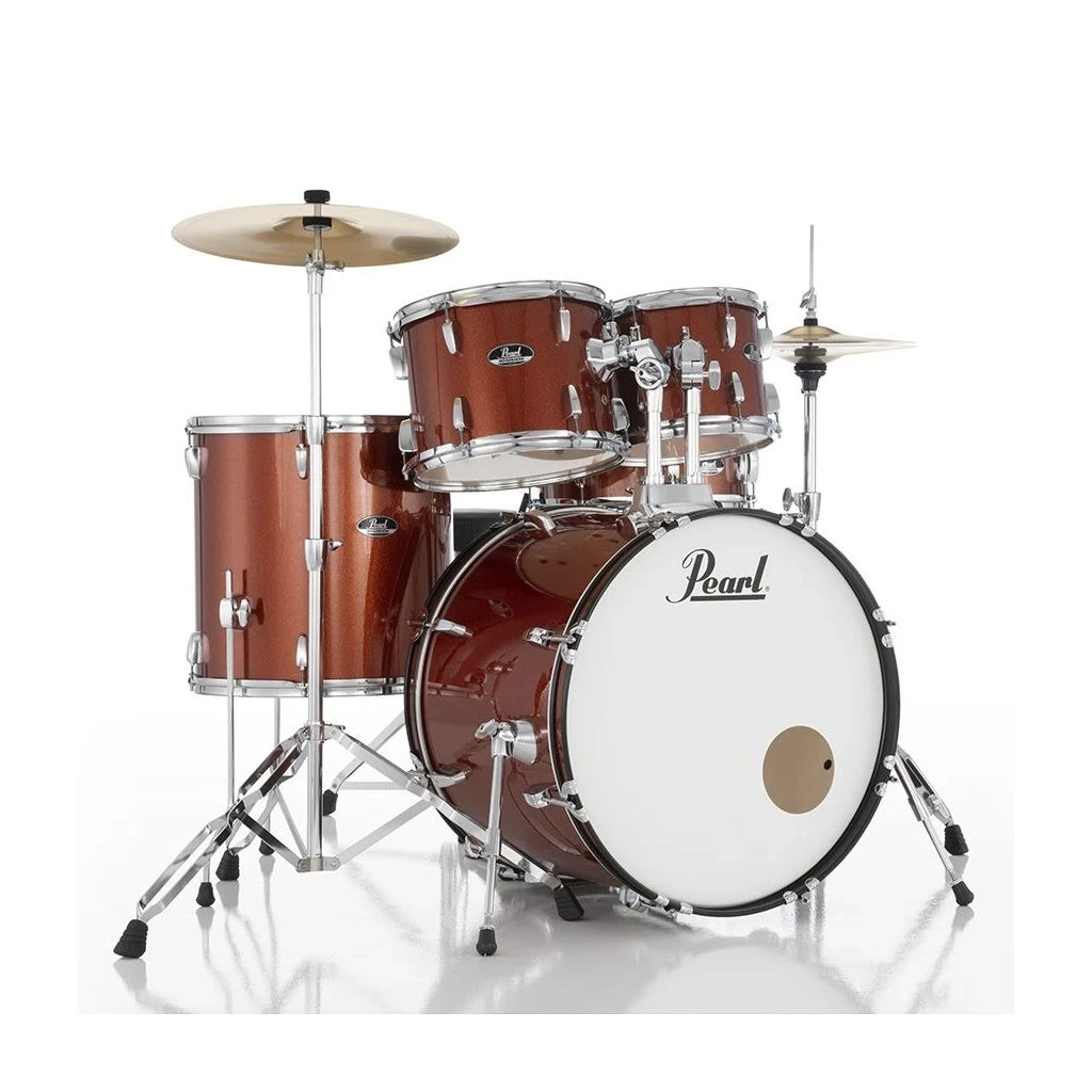 Pearl Roadshow Plus 20" Fusion Drum Kit W/Cymbals (Burnt Orange Sparkle)
