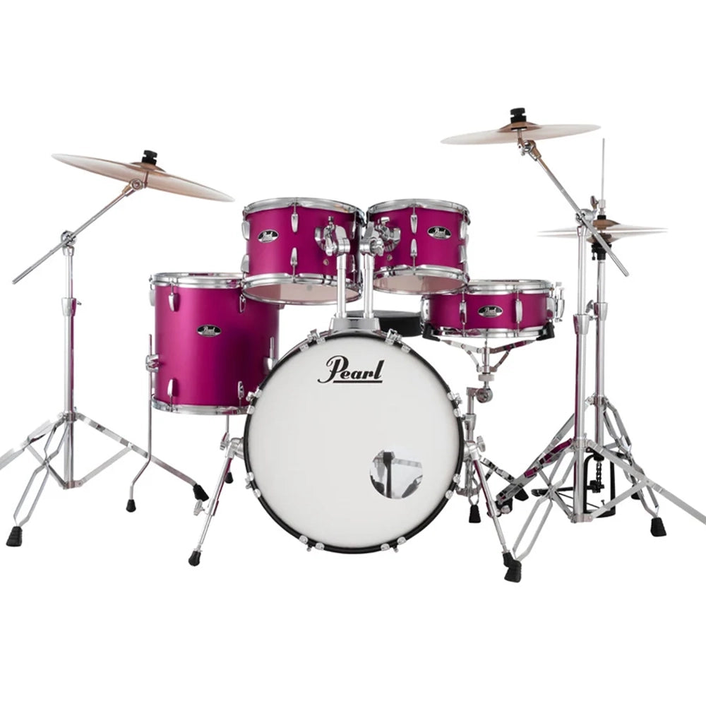 Pearl Roadshow Plus 22" Fusion Plus Drum Kit W/Cymbals (Metallic Pink)