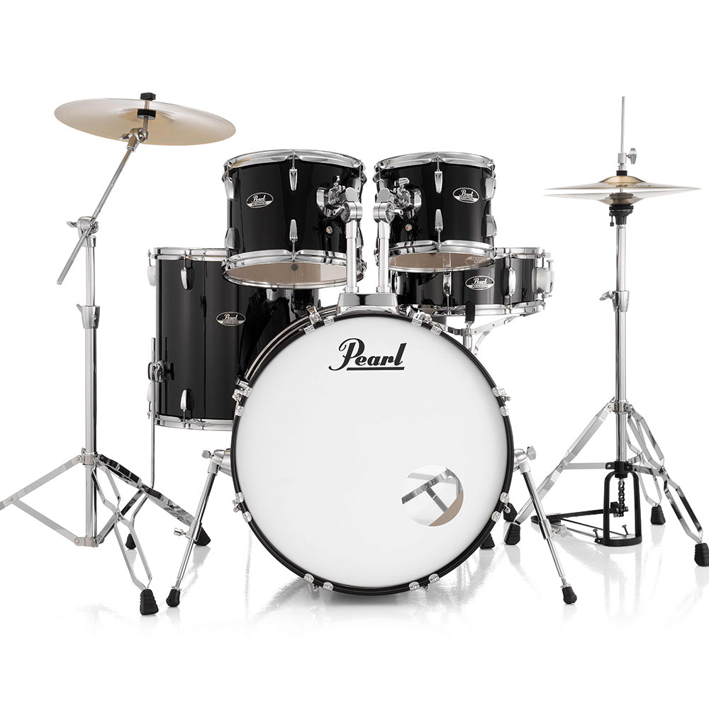 Pearl Roadshow Drum Kit Black ; Pearl Roadshow 20" Jet Black ; Pearl Roadshow Plus 20" Fusion Drum Kit W/Cymbals (Jet Black)