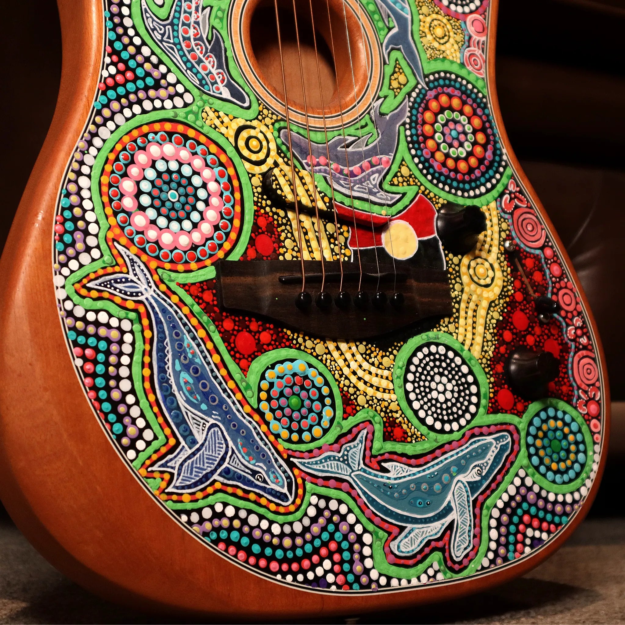 Pre-Owned Fender x Children's Ground Charity American Acoustasonic Stratocaster - Kiya Watt Artwork