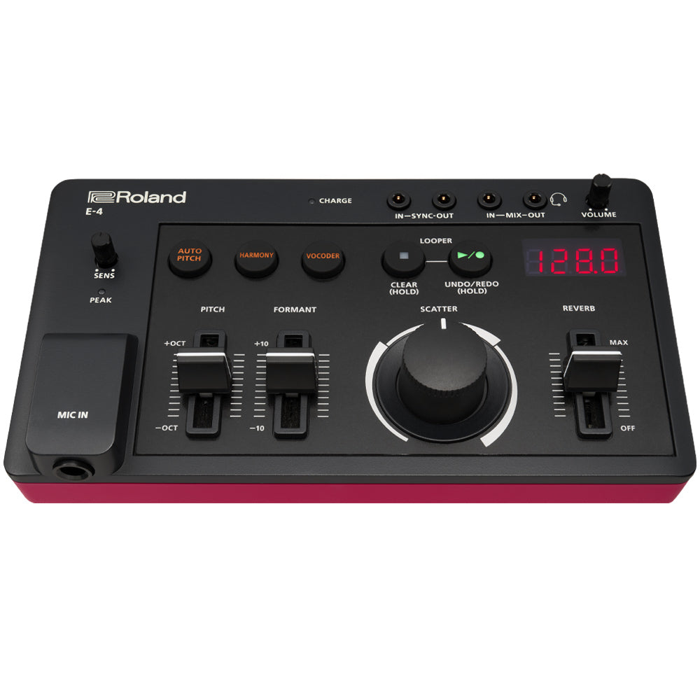 Roland AIRA Compact E-4 Voice Tweaker Front ; Roland AIRA Compact E-4 Voice Tweaker Angle ; Roland AIRA Compact E-4 Voice Tweaker Above ; Roland AIRA Compact E-4 Voice Tweaker Rear