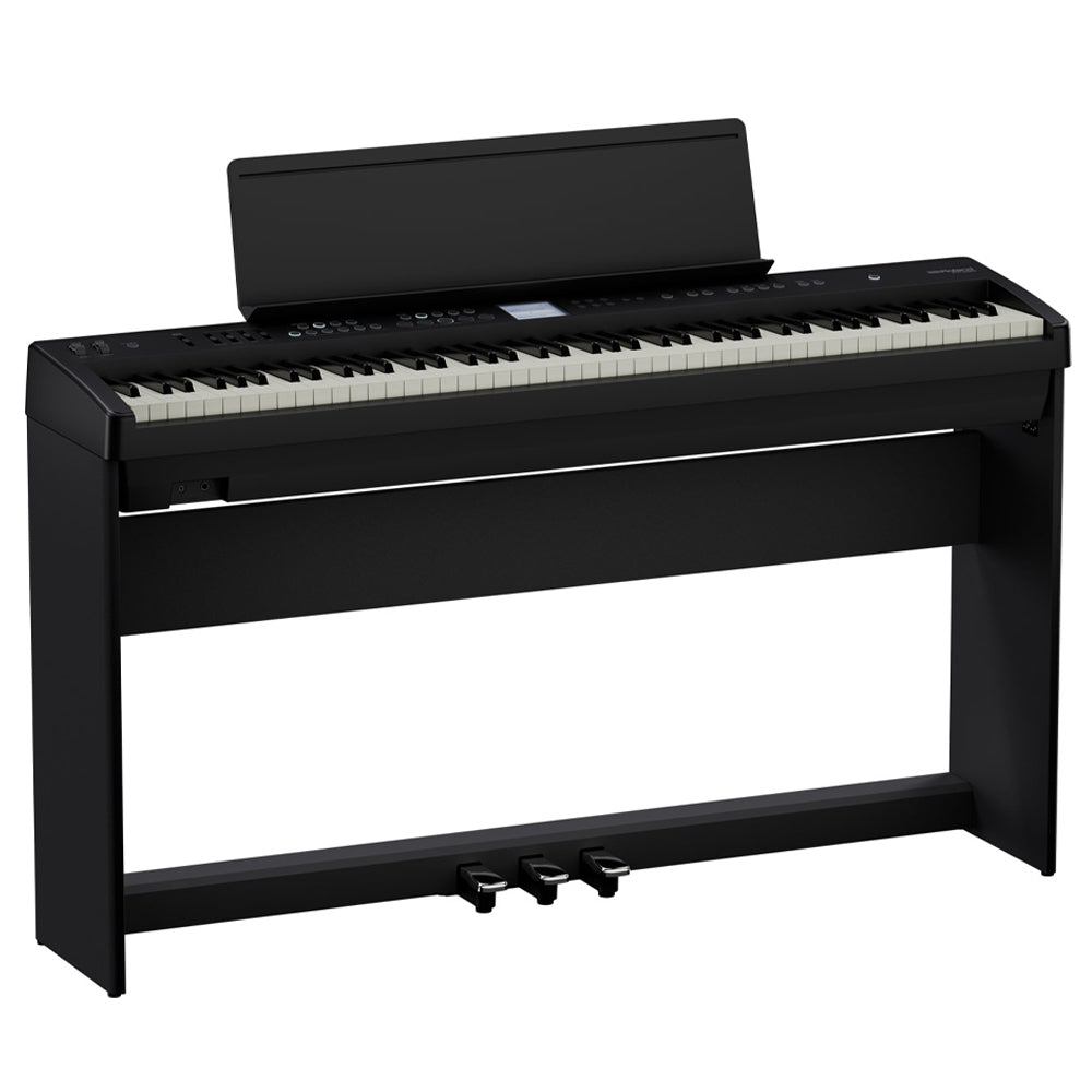 Roland FP-E50 Entertainment Digital Piano Bundle Complete Angle ; Roland FP-E50 Entertainment Digital Piano Bundle Complete Front ; Roland FP-E50 Entertainment Digital Piano Bundle Front ; Roland FP-E50 Entertainment Digital Piano Bundle Top ; Roland FP-E50 Entertainment Digital Piano Bundle Front Music Stand ; Roland FP-E50 Entertainment Digital Piano Bundle Rear ; Roland FP-E50 Entertainment Digital Piano Bundle Wheels ; Roland FP-E50 Entertainment Digital Piano Bundle Dimensions