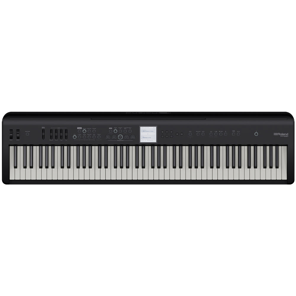 Roland FP-E50 Entertainment Digital Piano Bundle Complete Angle ; Roland FP-E50 Entertainment Digital Piano Bundle Complete Front ; Roland FP-E50 Entertainment Digital Piano Bundle Front ; Roland FP-E50 Entertainment Digital Piano Bundle Top ; Roland FP-E50 Entertainment Digital Piano Bundle Front Music Stand ; Roland FP-E50 Entertainment Digital Piano Bundle Rear ; Roland FP-E50 Entertainment Digital Piano Bundle Wheels ; Roland FP-E50 Entertainment Digital Piano Bundle Dimensions