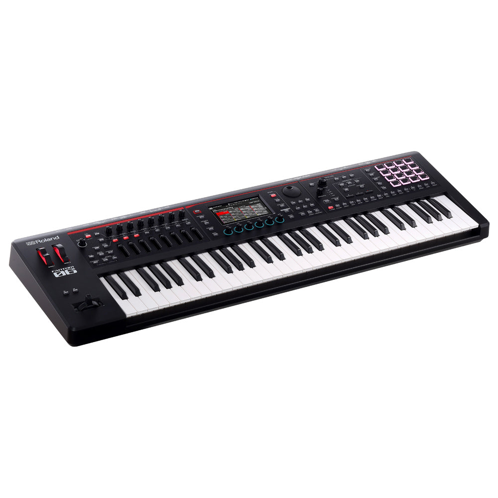 Roland Fantom-06 Workstation Synthesizer Front ; Roland Fantom-06 Workstation Synthesizer Front Profile ; Roland Fantom-06 Workstation Synthesizer Rear ; Roland Fantom-06 Workstation Synthesizer Rear Profile