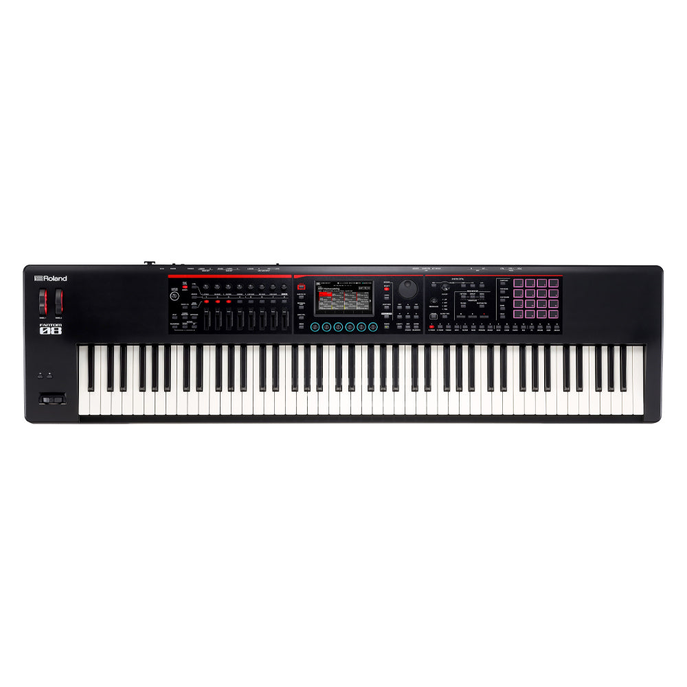 Roland Fantom-08 Workstation Synthesizer Front ; Roland Fantom-08 Workstation Synthesizer Front Angle ; Roland Fantom-08 Workstation Synthesizer Front Profile ; Roland Fantom-08 Workstation Synthesizer Rear ; Roland Fantom-08 Workstation Synthesizer Rear Profile