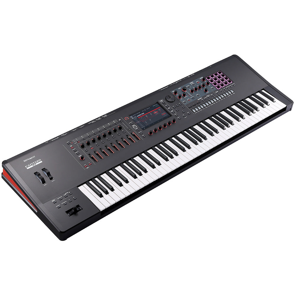 Roland Fantom 7 EX Synthesizer Keyboard Front ; Roland Fantom 7 EX Synthesizer Keyboard Front Angle ; Roland Fantom 7 EX Synthesizer Keyboard Angle ; Roland Fantom 7 EX Synthesizer Keyboard Rear