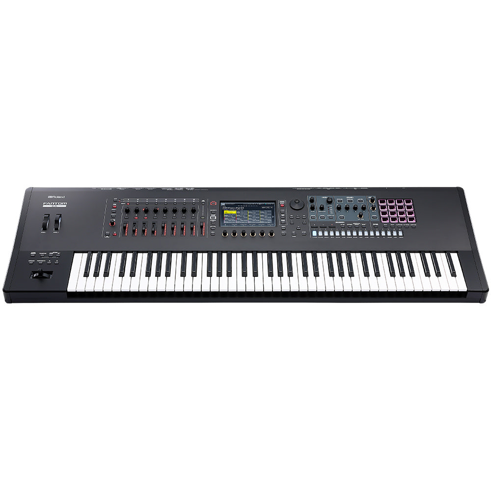 Roland Fantom 7 EX Synthesizer Keyboard Front ; Roland Fantom 7 EX Synthesizer Keyboard Front Angle ; Roland Fantom 7 EX Synthesizer Keyboard Angle ; Roland Fantom 7 EX Synthesizer Keyboard Rear