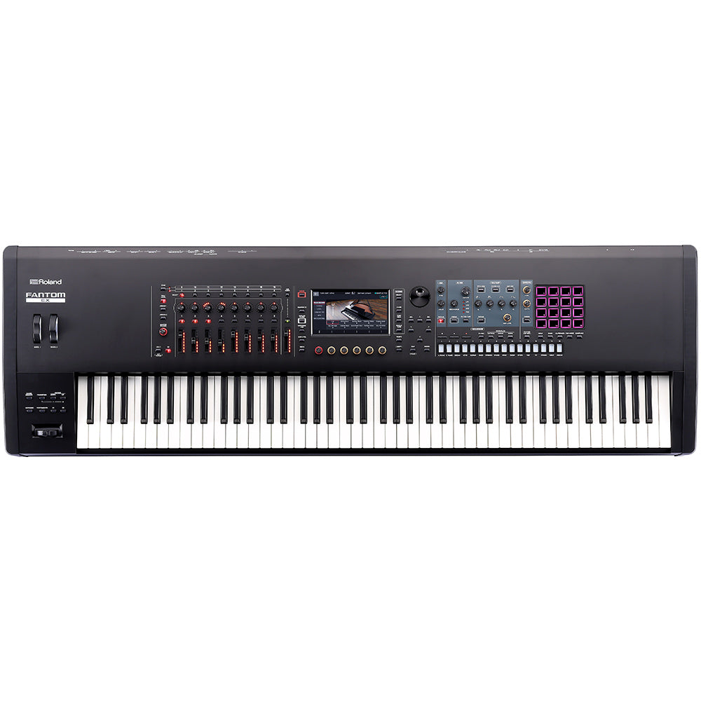 Roland Fantom 8 EX Synthesizer Keyboard Front ; Roland Fantom 8 EX Synthesizer Keyboard Front Angle ; Roland Fantom 8 EX Synthesizer Keyboard Angle ; Roland Fantom 8 EX Synthesizer Keyboard Rear