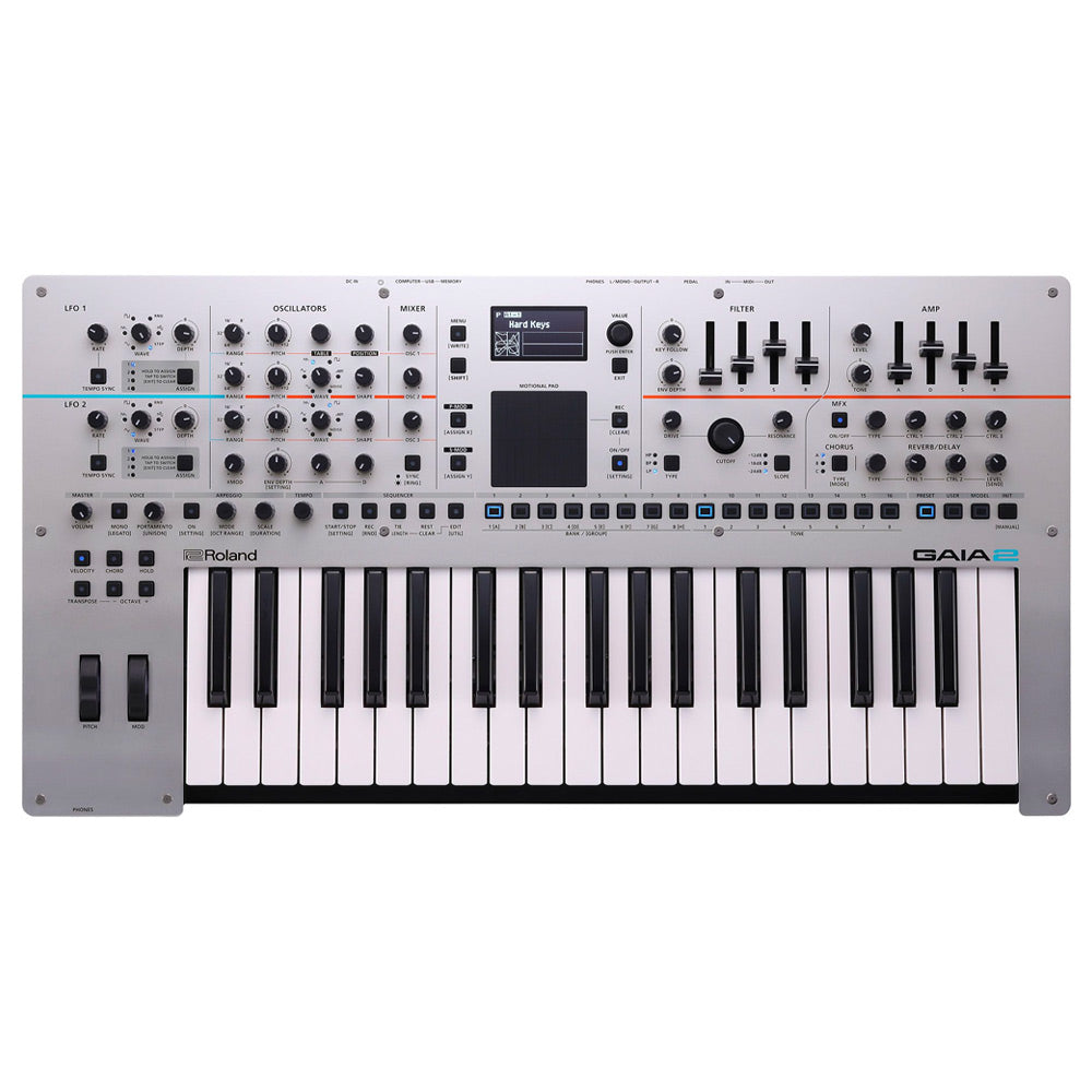 Roland GAIA-2 Synthesizer Front ; Roland GAIA-2 Synthesizer Front Angle ; Roland GAIA-2 Synthesizer Angle ; Roland GAIA-2 Synthesizer Rear