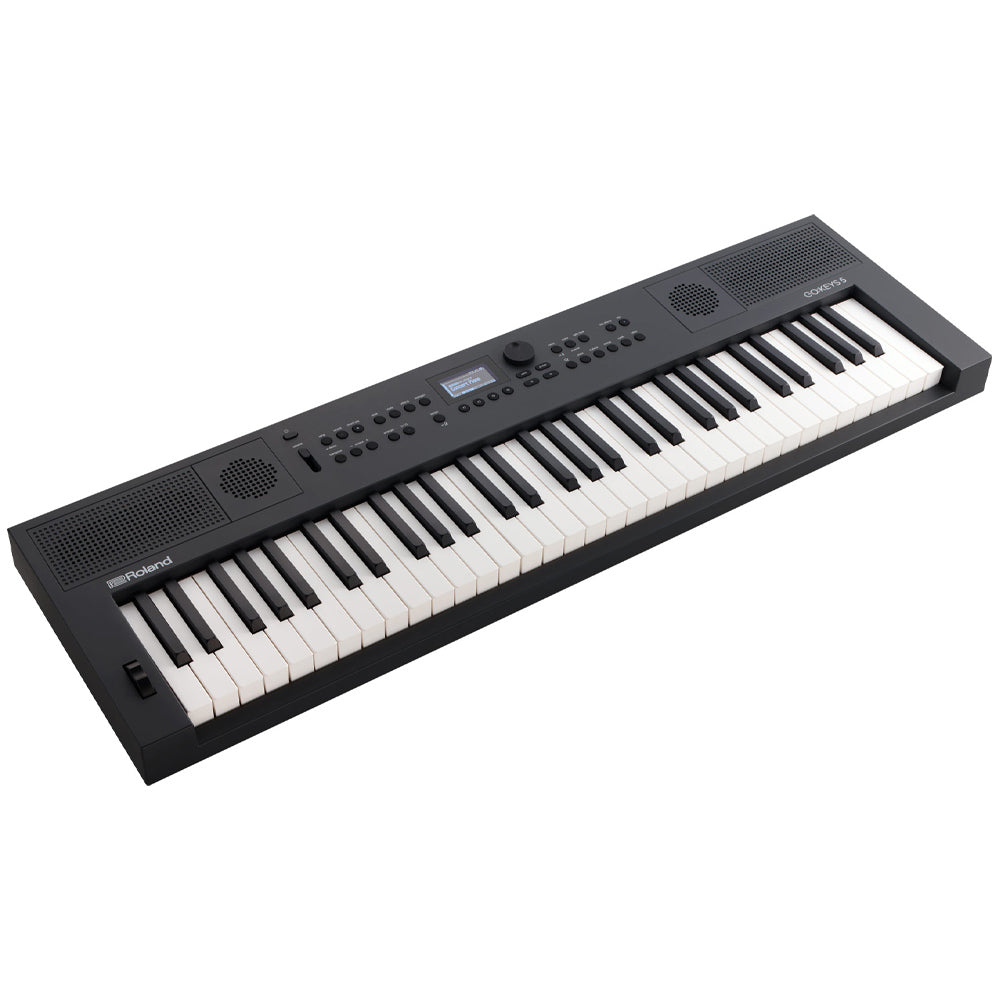 Roland GO:KEYS 5 Portable Keyboard Graphite Front ; Roland GO:KEYS 5 Portable Keyboard Graphite Angle ; Roland GO:KEYS 5 Portable Keyboard Graphite Rear