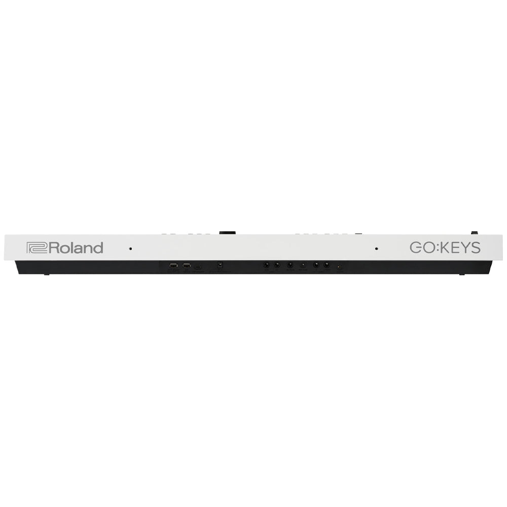 Roland GO:KEYS 5 Portable Keyboard White Front ; Roland GO:KEYS 5 Portable Keyboard White Angle ; Roland GO:KEYS 5 Portable Keyboard White Rear
