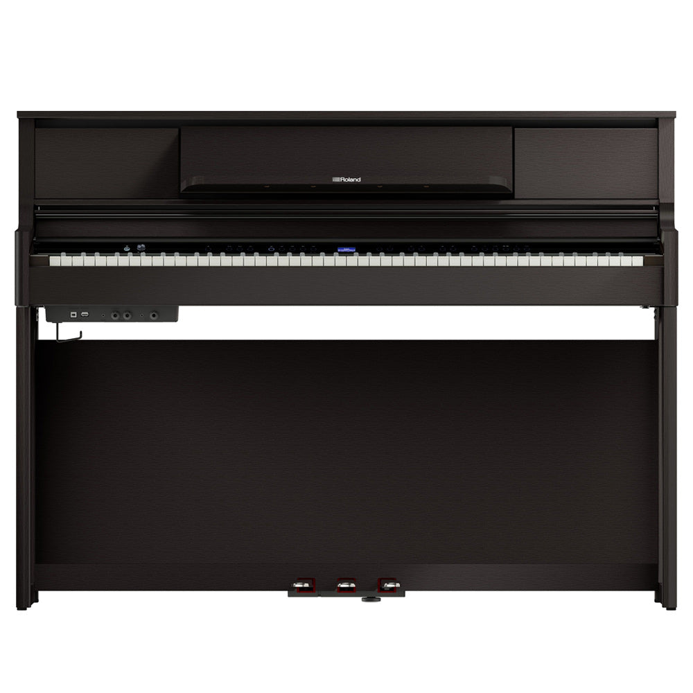 Roland LX5DR Digital Piano Dark Rosewood W/Piano Bench Angle ; Roland LX5DR Digital Piano Dark Rosewood W/Piano Bench Front