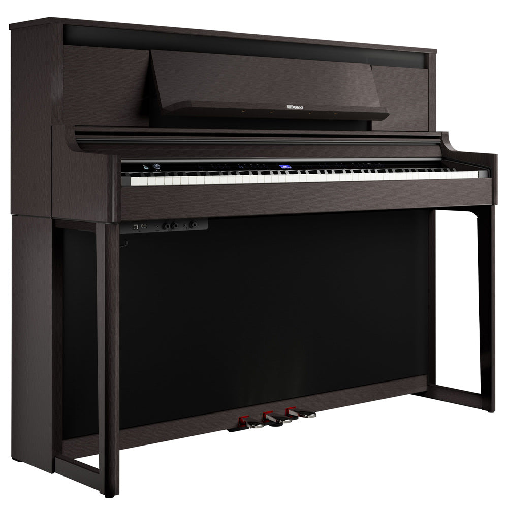 Roland LX6DR Digital Piano Dark Rosewood W/Piano Bench Angle ; Roland LX6DR Digital Piano Dark Rosewood W/Piano Bench Front
