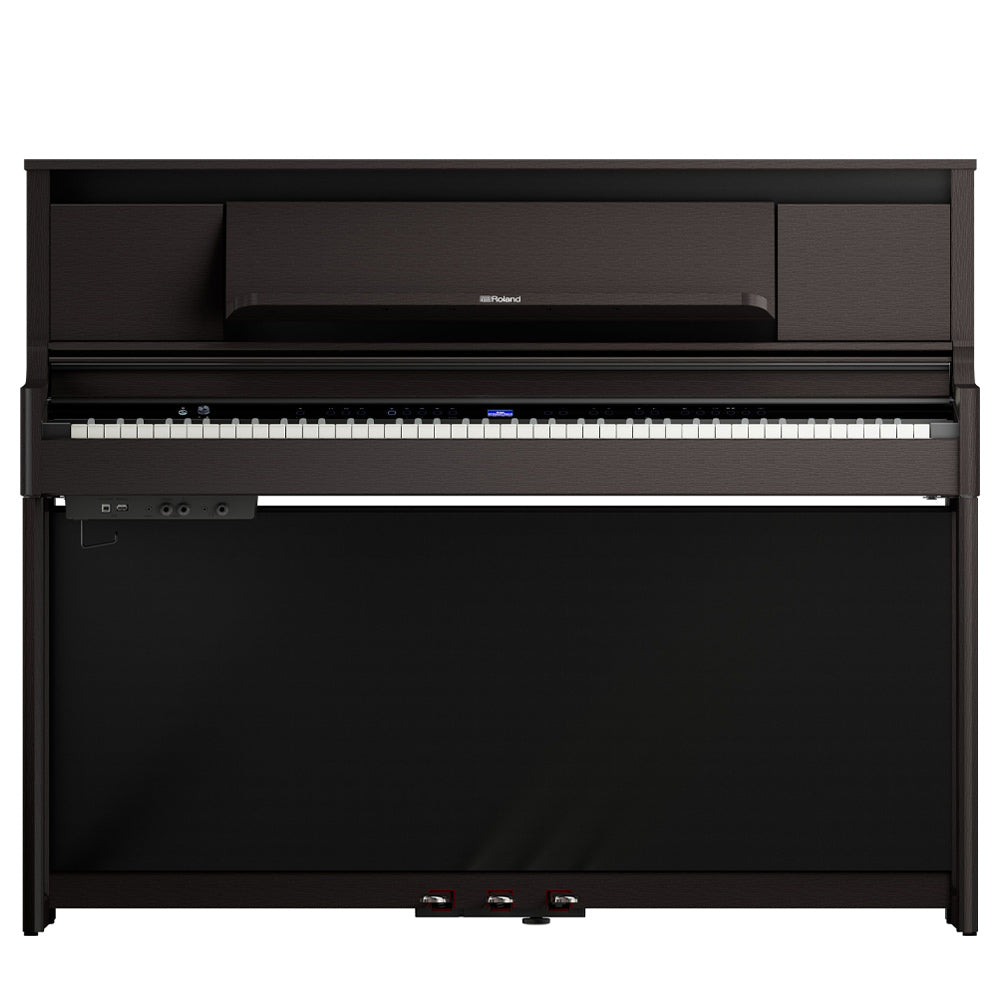Roland LX6DR Digital Piano Dark Rosewood W/Piano Bench Angle ; Roland LX6DR Digital Piano Dark Rosewood W/Piano Bench Front
