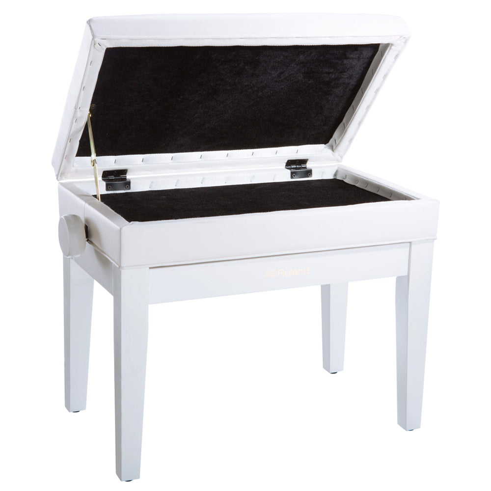 Roland RPB400 Adjustable Piano Bench White ; Roland RPB400 Adjustable Piano Bench White Open