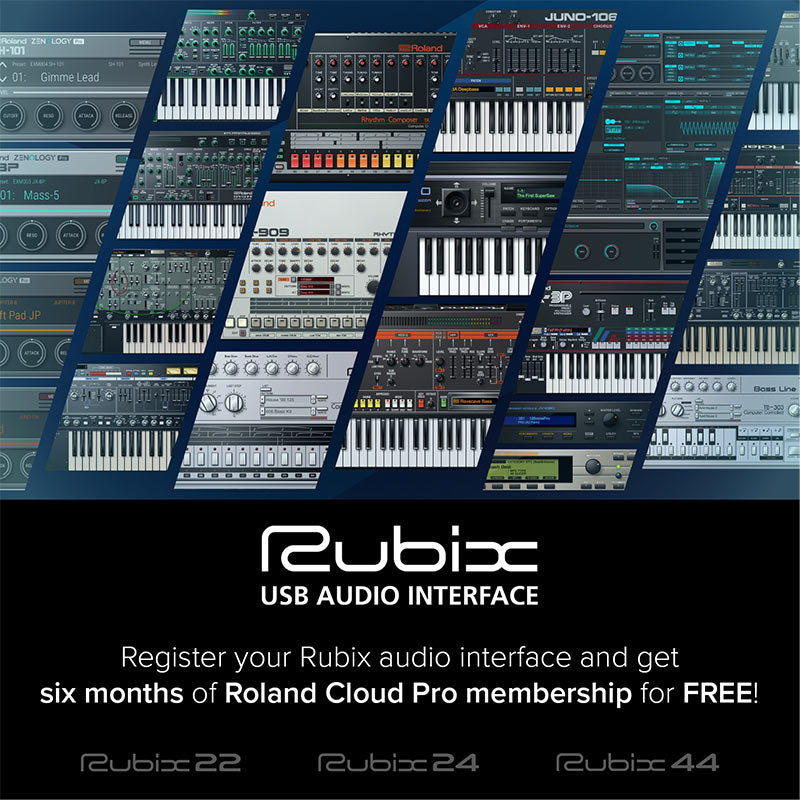Roland RUBIX22 USB Audio Interface ; Roland-RUBIX22 ; Roland Rubix22 Cloud Offer ; Roland Rubix22 Cloud Offer 2