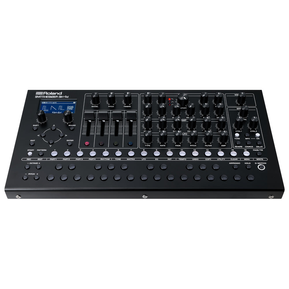 Roland SH-4d Synthesizer Front ; Roland SH-4d Synthesizer Front Angle ; Roland SH-4d Synthesizer Side Angle ; Roland SH-4d Synthesizer Rear