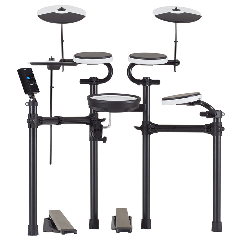 Roland TD-02KV V-Drums Complete Electronic Drum Kit Front ; Roland TD-02KV V-Drums Complete Electronic Drum Kit Module Front ; Roland TD-02KV V-Drums Complete Electronic Drum Kit Side ; Roland TD-02KV V-Drums Complete Electronic Drum Kit Module Top ; Roland TD-02KV V-Drums Complete Electronic Drum Kit Above