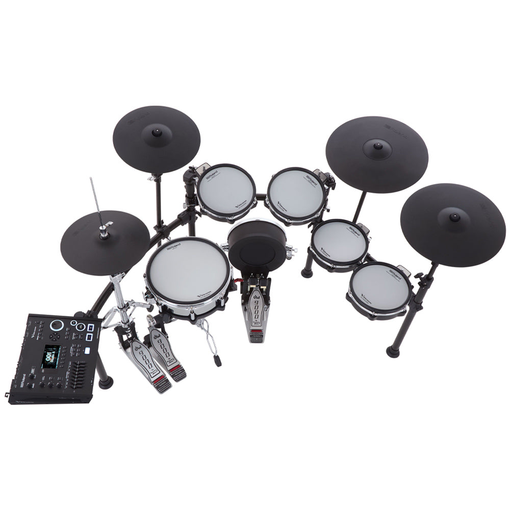 Roland TD713 V-Drums Digital Drumkit Front ; Roland TD713 V-Drums Digital Drumkit Rear ; Roland TD713 V-Drums Digital Drumkit Above