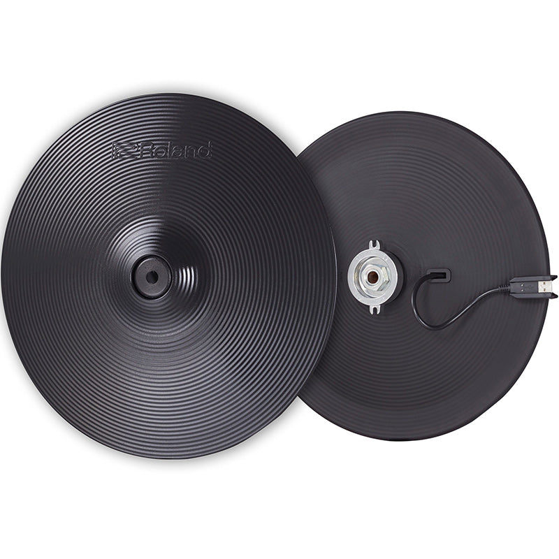 Roland VH14D V-Hi-Hats main ; Roland VH14D V-Hi-Hats side ; Roland VH14D V-Hi-Hats detail