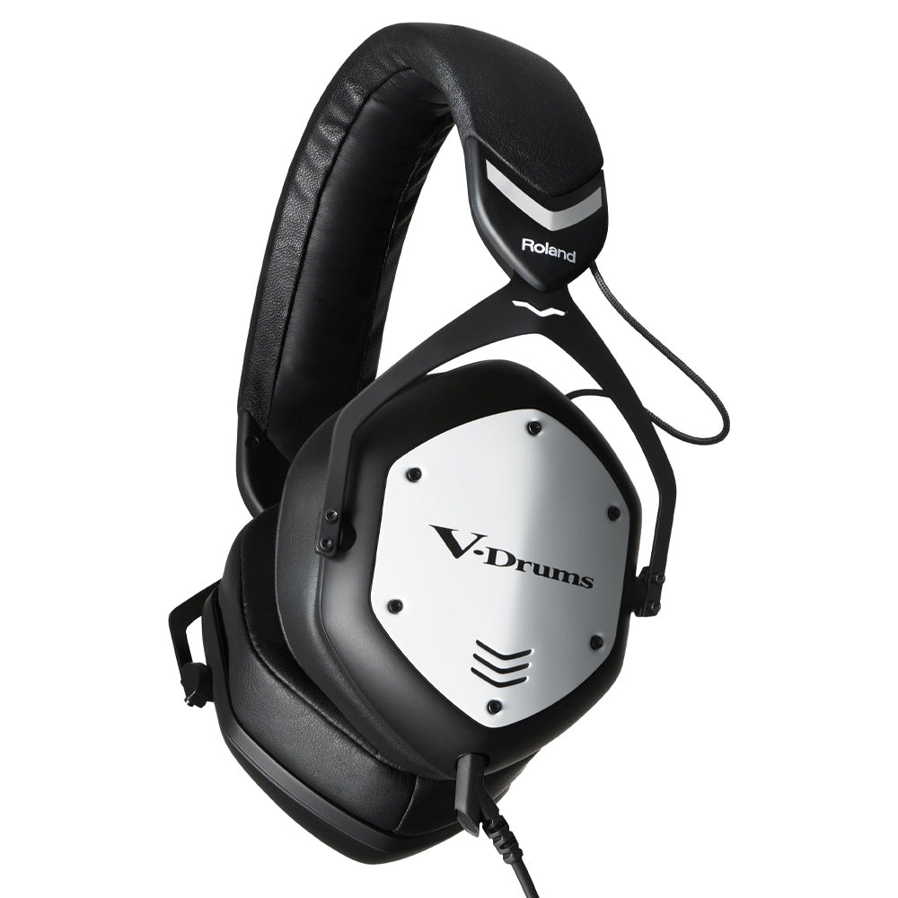 Roland VMH-D1 V-Drums Headphones Profile ; Roland VMH-D1 V-Drums Headphones Side ; Roland VMH-D1 V-Drums Headphones Accessories