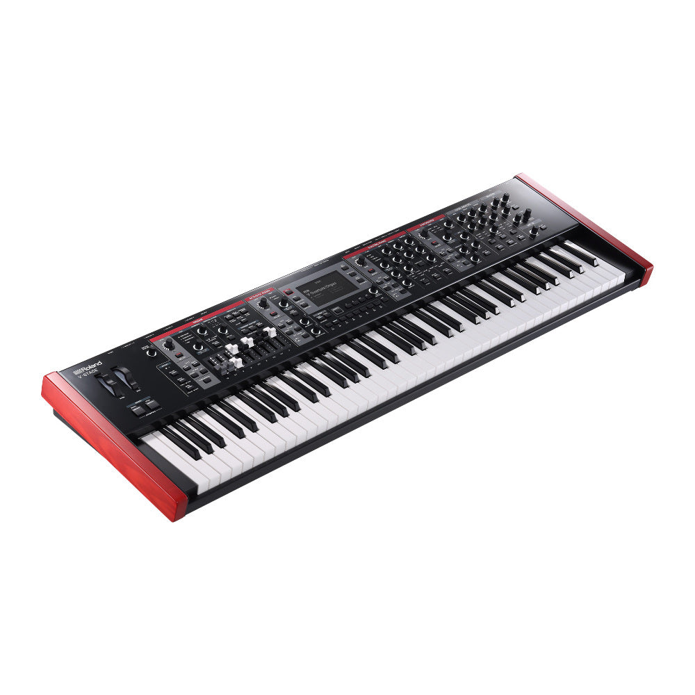 Roland V-STAGE76 Performance Keyboard Synthesiser Top View ; Roland V-STAGE76 Performance Keyboard Synthesiser Angle View ; Roland V-STAGE76 Performance Keyboard Synthesiser Back View