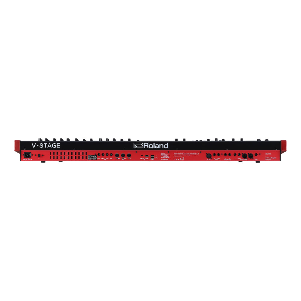 Roland V-STAGE76 Performance Keyboard Synthesiser Top View ; Roland V-STAGE76 Performance Keyboard Synthesiser Angle View ; Roland V-STAGE76 Performance Keyboard Synthesiser Back View
