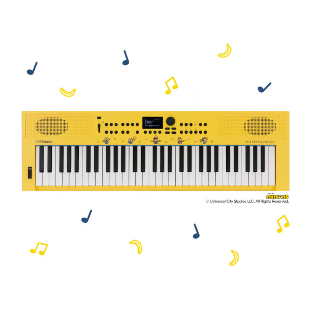 Roland x Minions GO:KEYS3 Music Creation Keyboard (Banana Yellow)