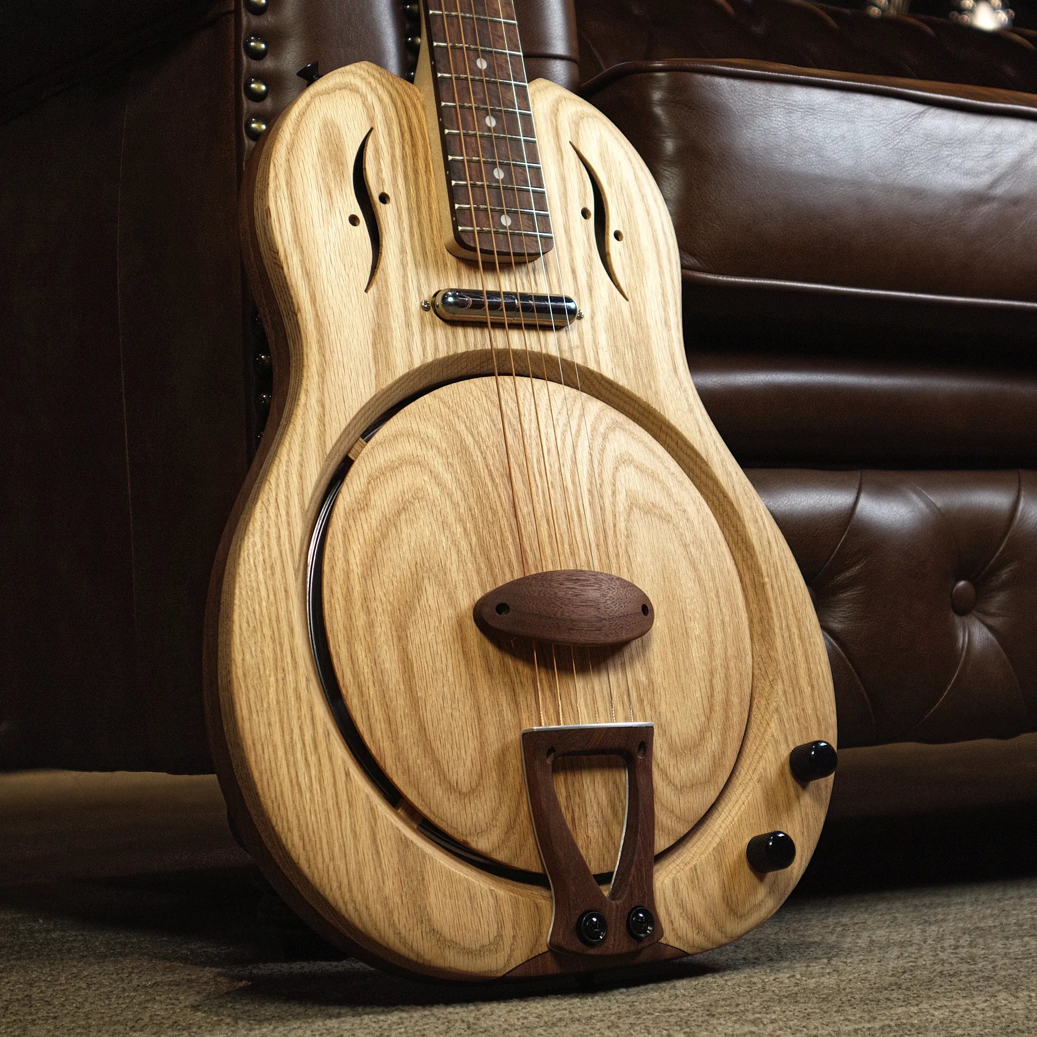 Sea Patrol Guitars 35/46 Oak/Walnut Body Resonator Guitar