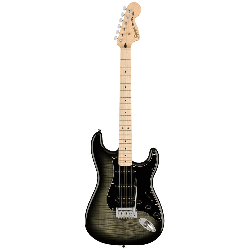 Squier Affinity Series Stratocaster FMT HSS Black Burst Front ; Squier Affinity Series Stratocaster FMT HSS Black Burst Full