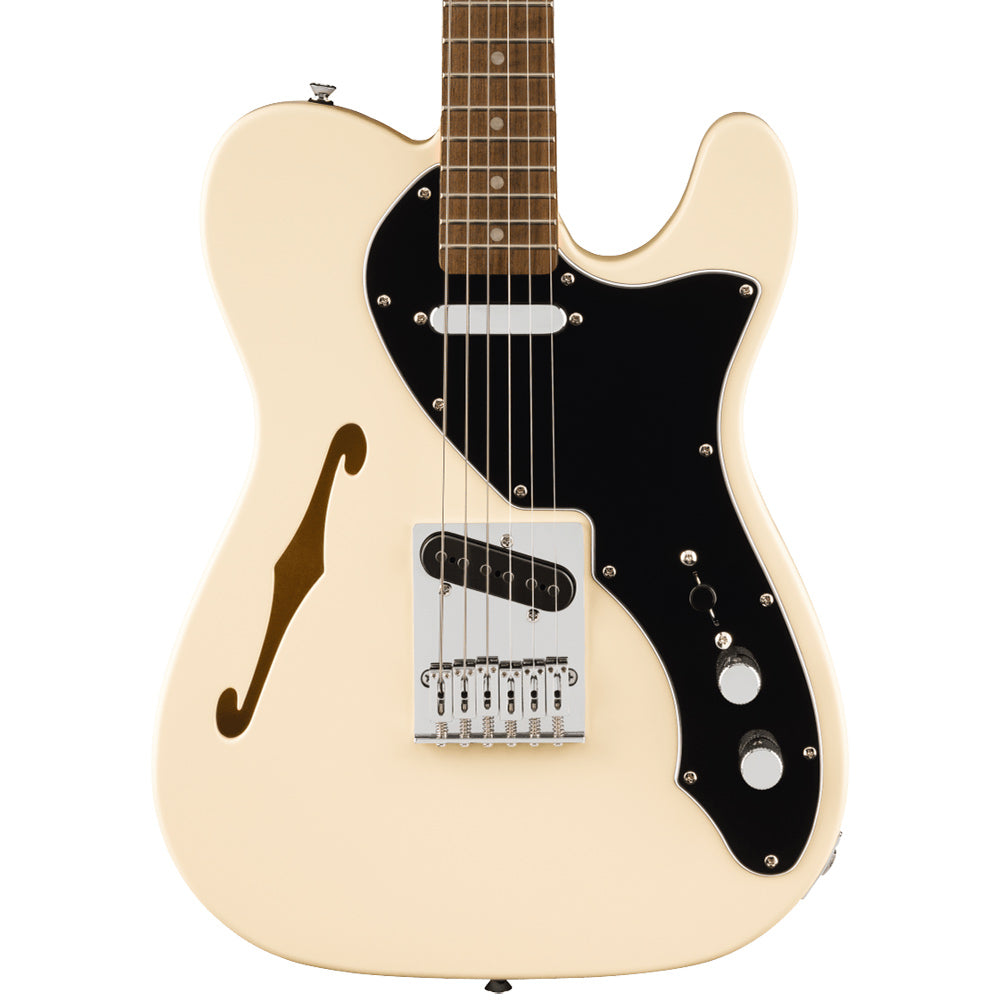 Squier Affinity Telecaster Thinline Olympic White Front ; Squier Affinity Telecaster Thinline Olympic White Full