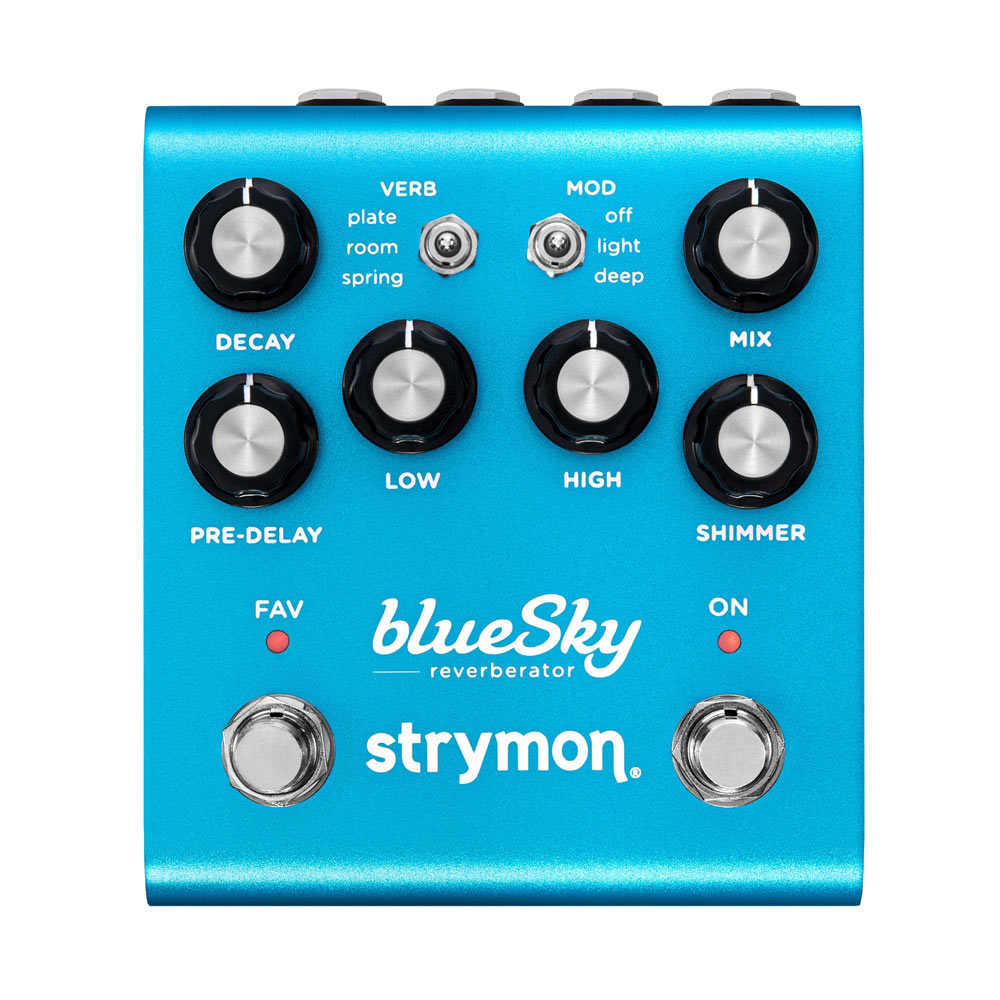 Strymon BlueSky Reverberator Front ; Strymon BlueSky Reverberator