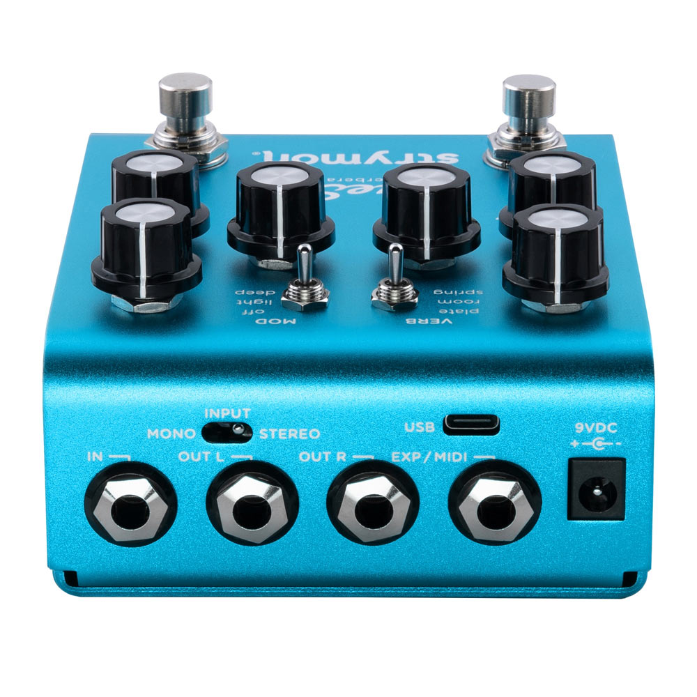 Strymon BlueSky Reverberator Front ; Strymon BlueSky Reverberator