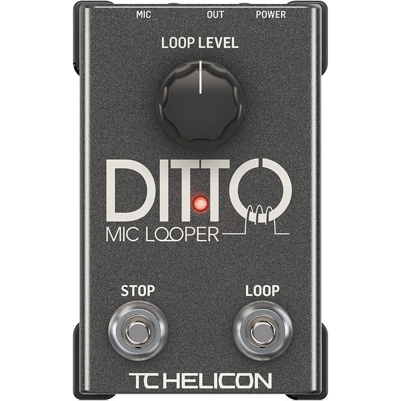 TC Helicon Ditto Mic Looper front ; TC Helicon Ditto Mic Looper rear