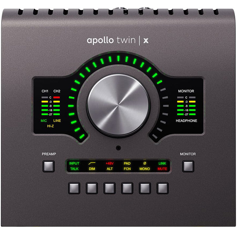 Universal Audio Apollo Twin X DUO front ; Universal Audio Apollo Twin X DUO angle ; Universal Audio Apollo Twin X DUO Heritage Edition Audio Interface ; Universal Audio Apollo Twin X DUO Heritage Edition Audio Interface ; Universal Audio Apollo Twin X DUO Heritage Edition Audio Interface ; Universal Audio Apollo Twin X DUO Heritage Edition Audio Interface ; Universal Audio Apollo Twin X DUO Heritage Edition Audio Interface ; Universal Audio Apollo Twin X DUO back