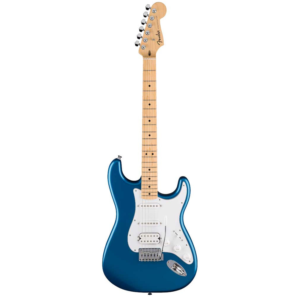 Fender Standard Stratocaster HSS Maple (Aqua Marine Metallic) close up ; Fender Standard Stratocaster HSS Maple (Aqua Marine Metallic) - full view